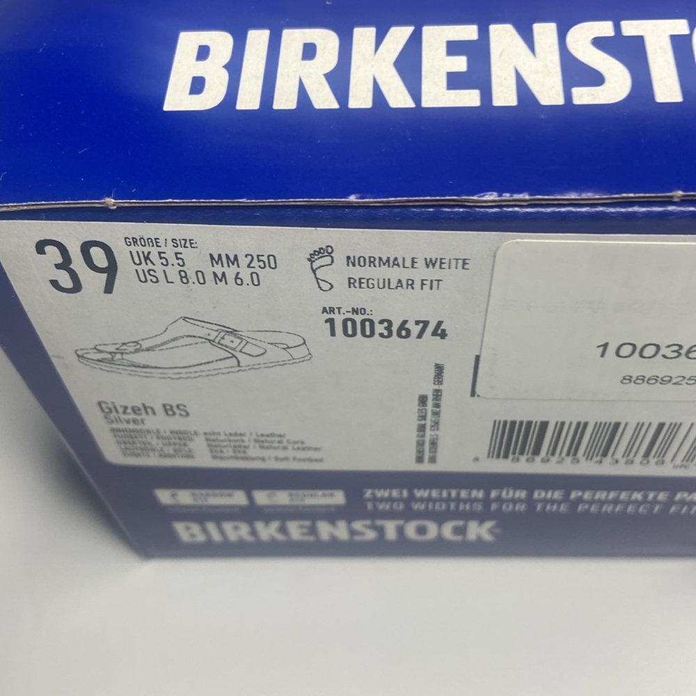 Birkenstock Gizeh leather silver sandals - Picture 8 of 9